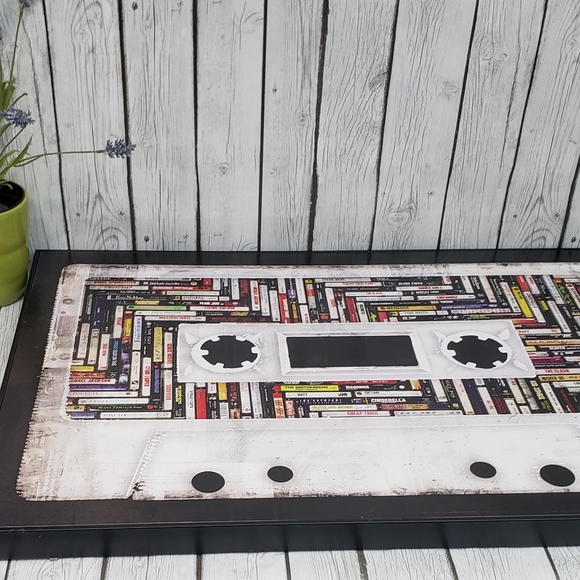 Vintage Style Cassette Mixtapes Collage Canvas Art Print, Size 33"Lx22"Hx1.5" - Picture 4 of 13